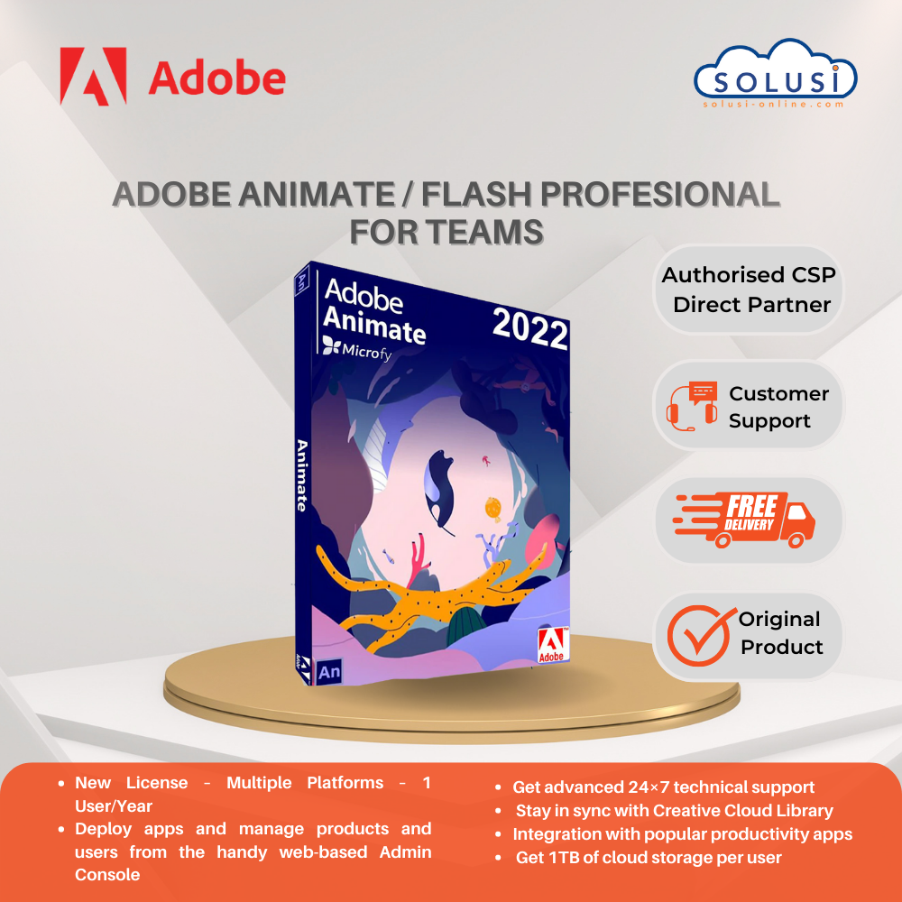 Harga Jual Lisensi Desain Animasi Interaktif Adobe Animate / Flash