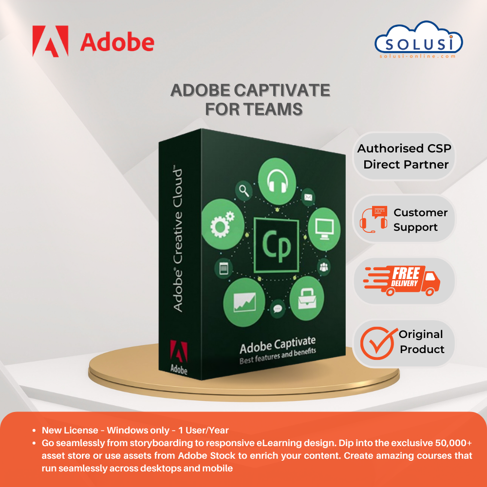 Harga Jual Lisensi Adobe Captivate For Teams Original 2024 Solusi Online