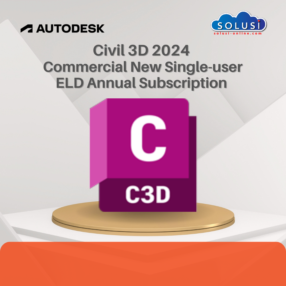 Autodesk Civil 3D 2024 Commercial New Singleuser ELD Annual