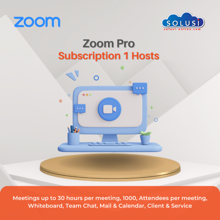 Zoom Pro - Subscription 1 Hosts