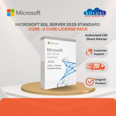 Solusi Online - Microsoft SQL Server 2025 Standard Core - 2 Core License Pack